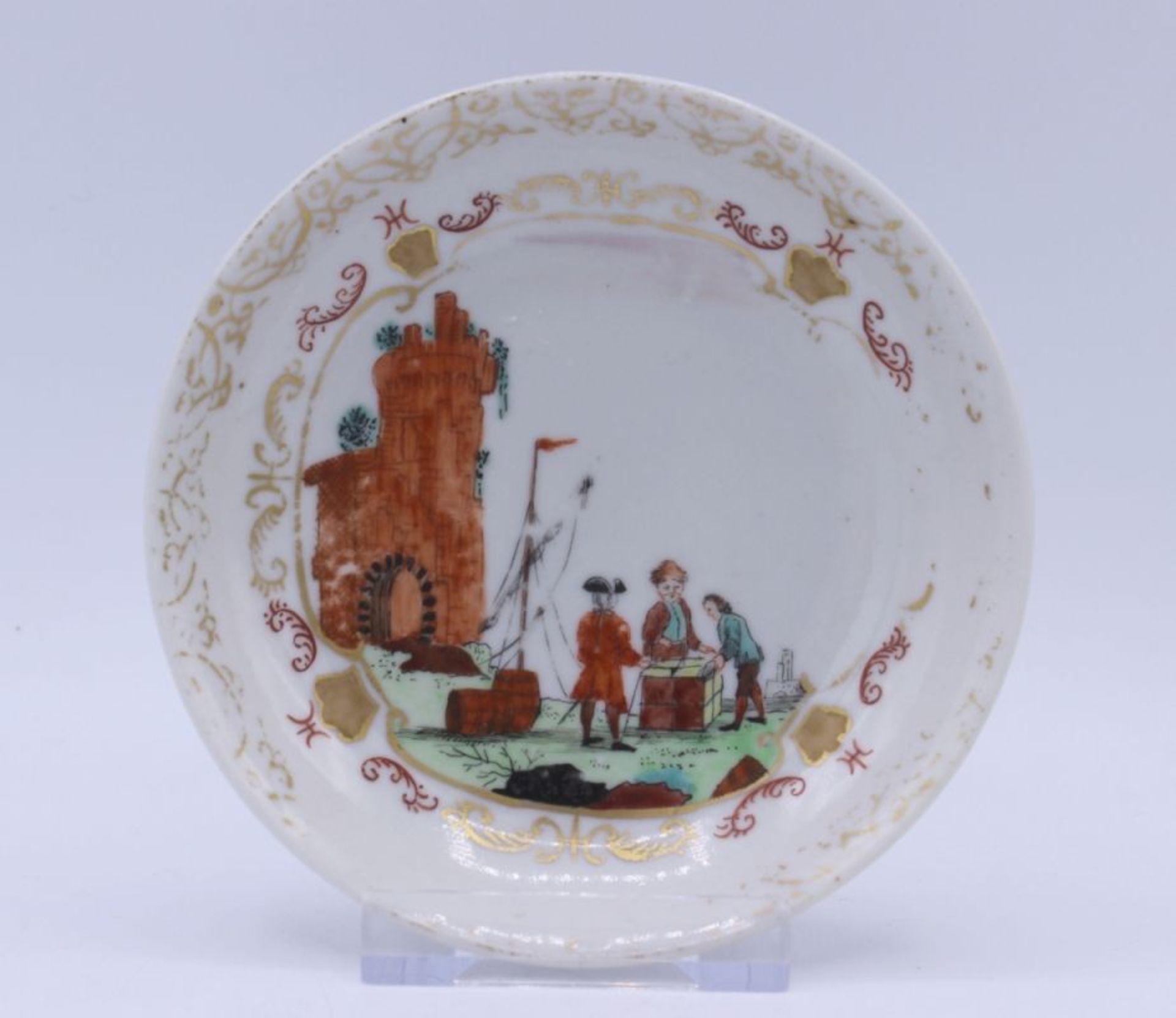 Kleiner Teller - wohl China 18./19.Jahrhundert "Compagnie des Indes", ungemarkt, Porzellan bemalt