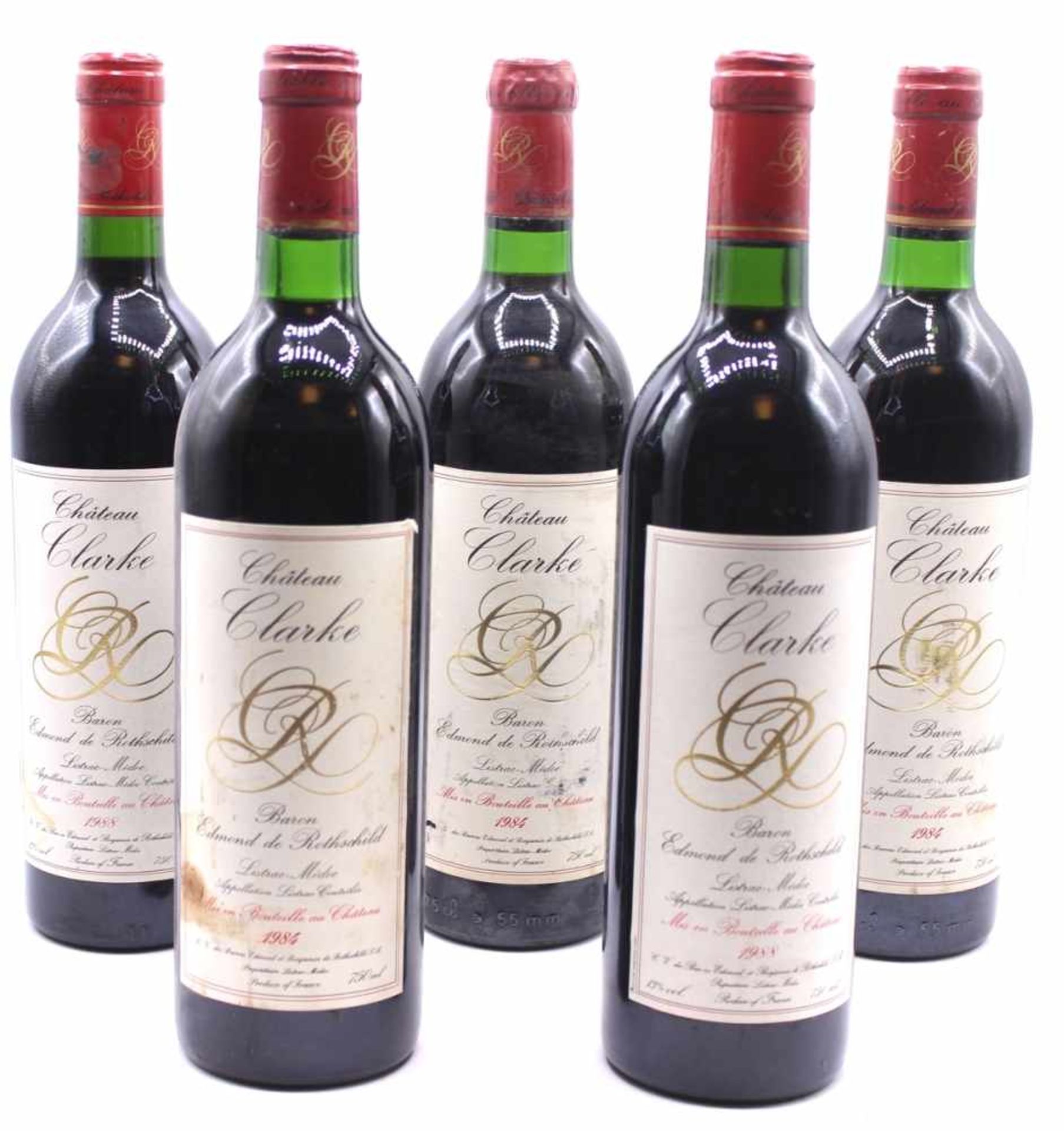 5 Flaschen Wein - Chateau Clarke Baron Edmond de Rothschild, Listrac-Medoc, Mis en Bouteille au