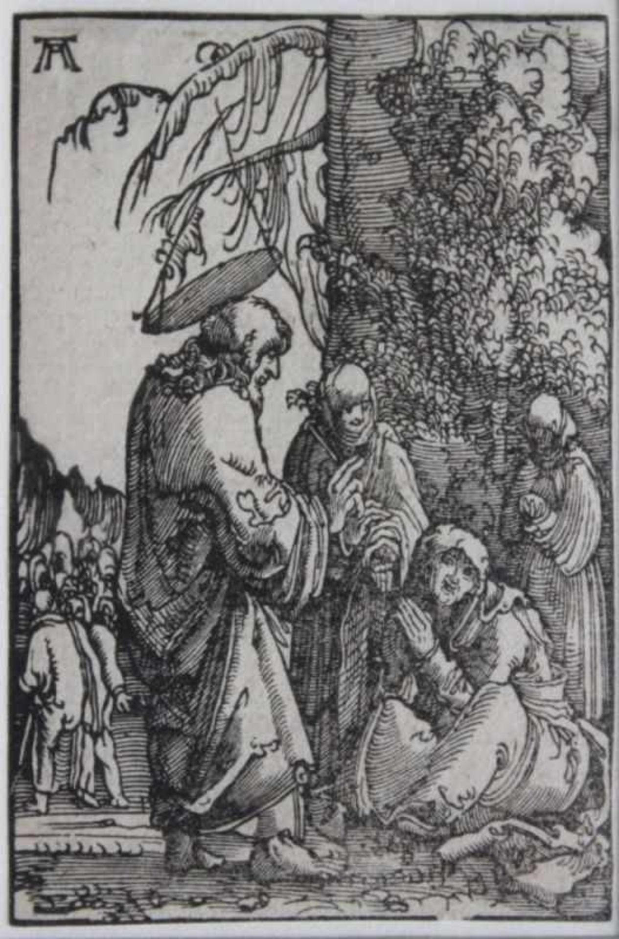 Holzschnitt - Albrecht Altdorfer (ca 1480 - 1538 Regensburg) "Christi Abschied von seiner Mutter",