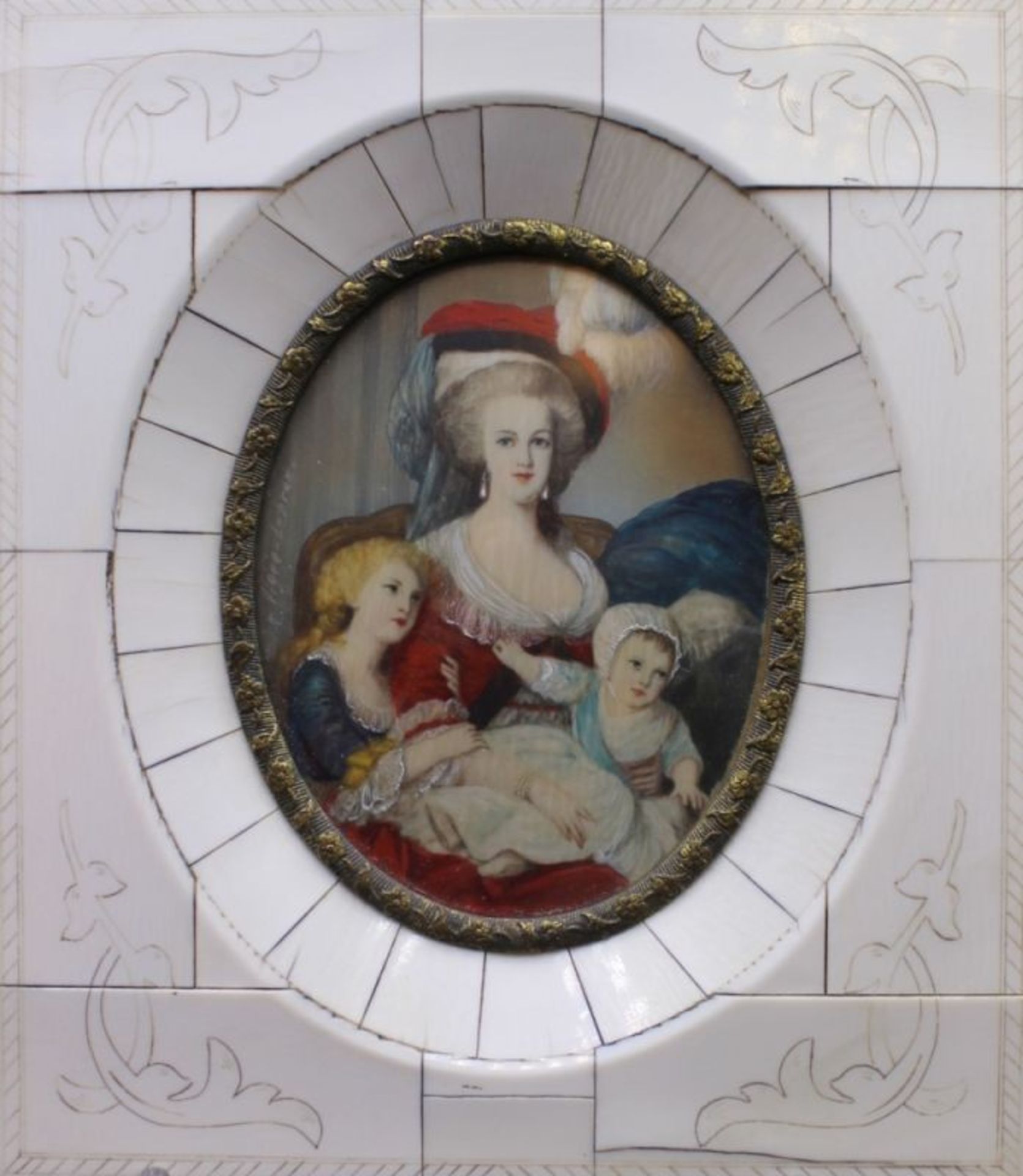 Miniatur - nach M.L.E. Vigee Lebrun (1755 Paris - 1842) "Marie-Antoinette und ihre Kinder", XX.