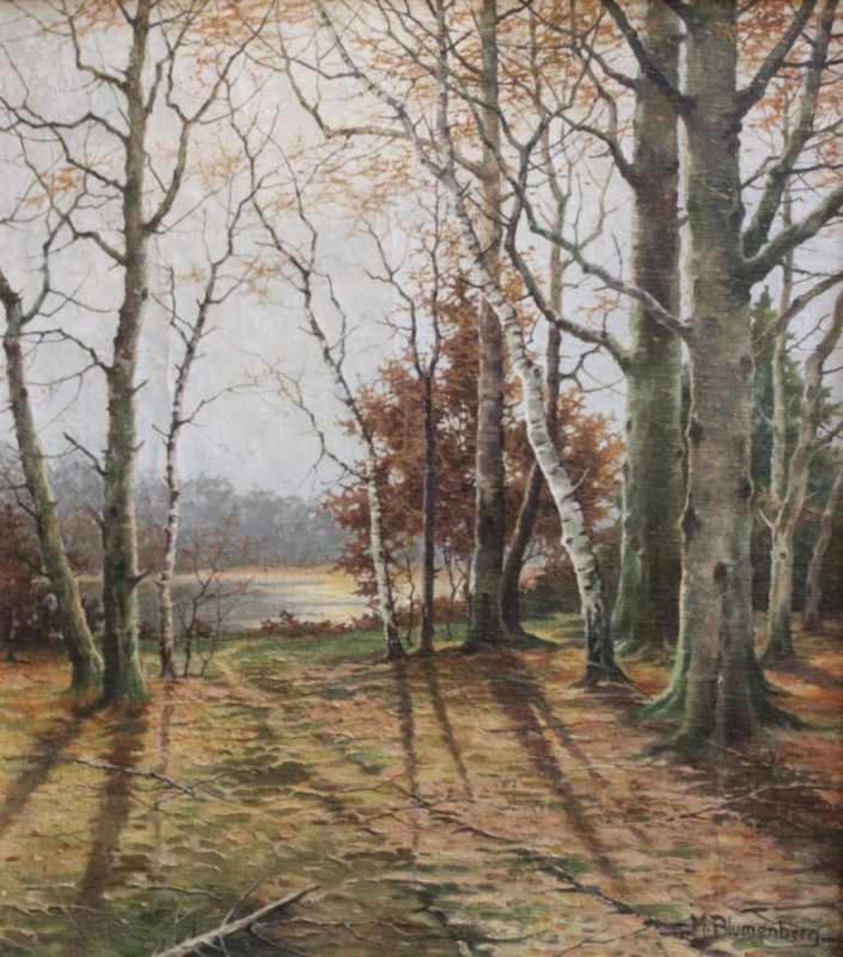 Gemälde - Max BLUMENBERG (1886 Franzburg -1969 Barth) "Herbstlandschaft", r.u. signiert, Öl auf