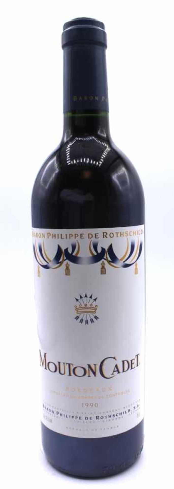6 Flaschen Wein - Mouton Cadet Bordeaux Appellation Bordeaux Controlee 1990, Baron Philippe de