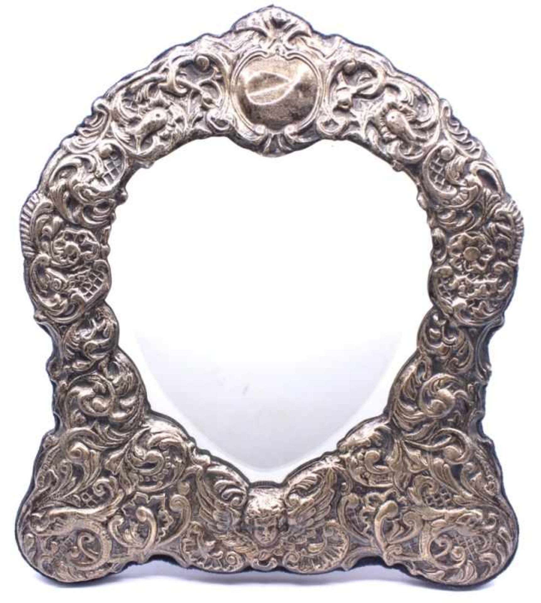 Silb. Tischspiegel im Barockstil Großbritannien 20.Jahrhundert, Silber gest. 925, reich verziert mit