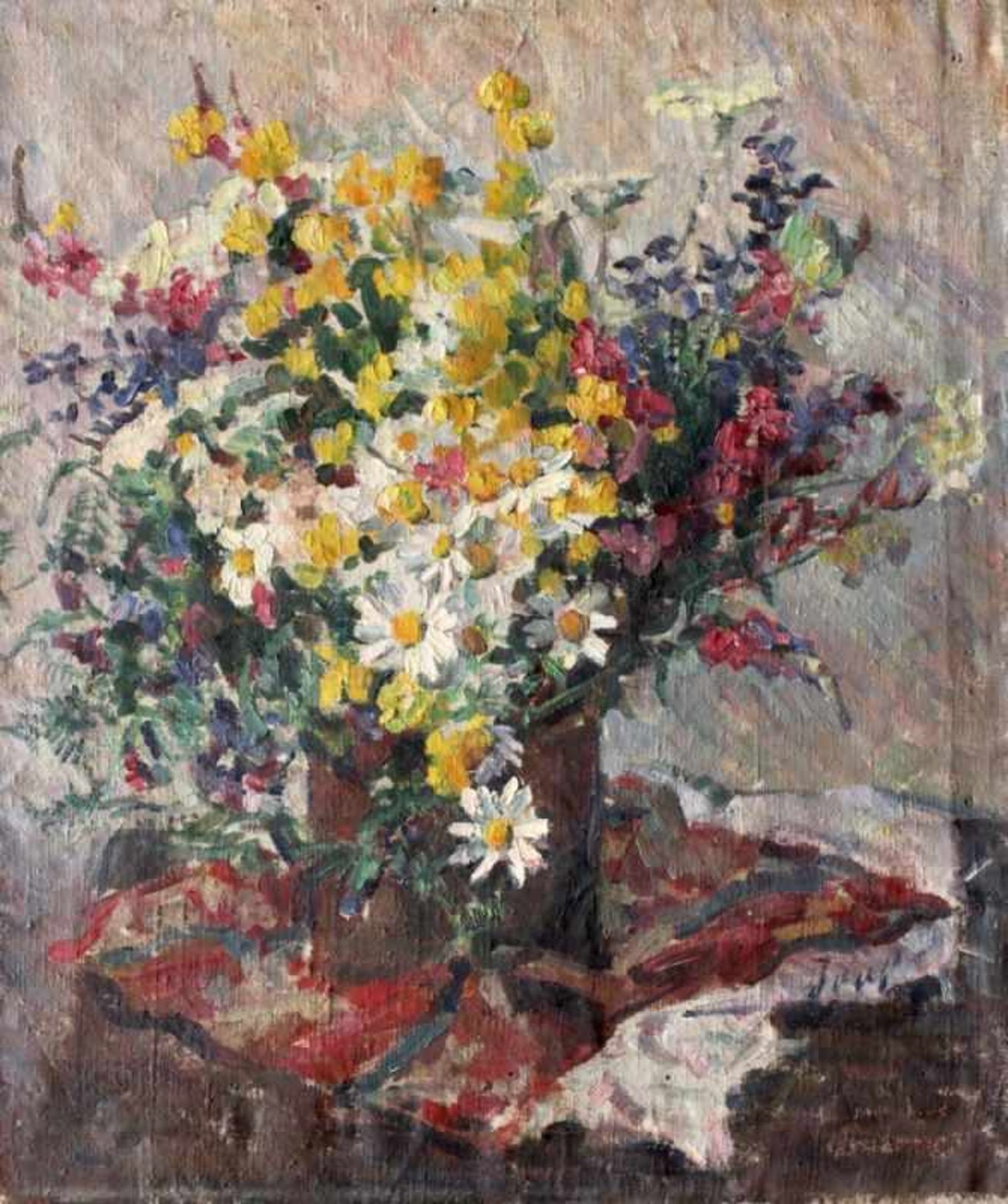 Gemälde - Emma Joos (1882 Weinsberg - 1932 Stuttgart) "Blumenstillleben", r.u.signiert, Öl auf