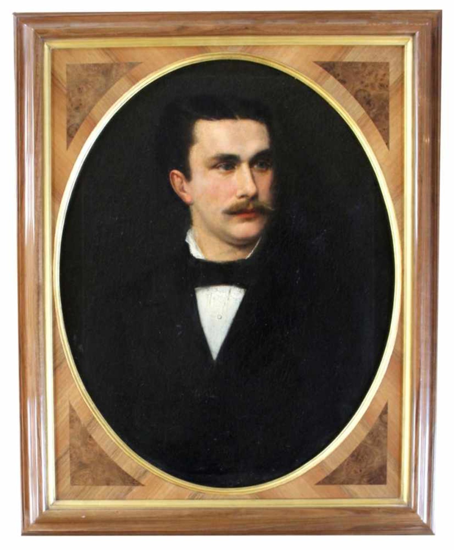 Gemälde - 19.Jahrhundert "Herrenbildnis - Ähnlichkeit mit König Ludwig II", anonymer Künstler, Öl