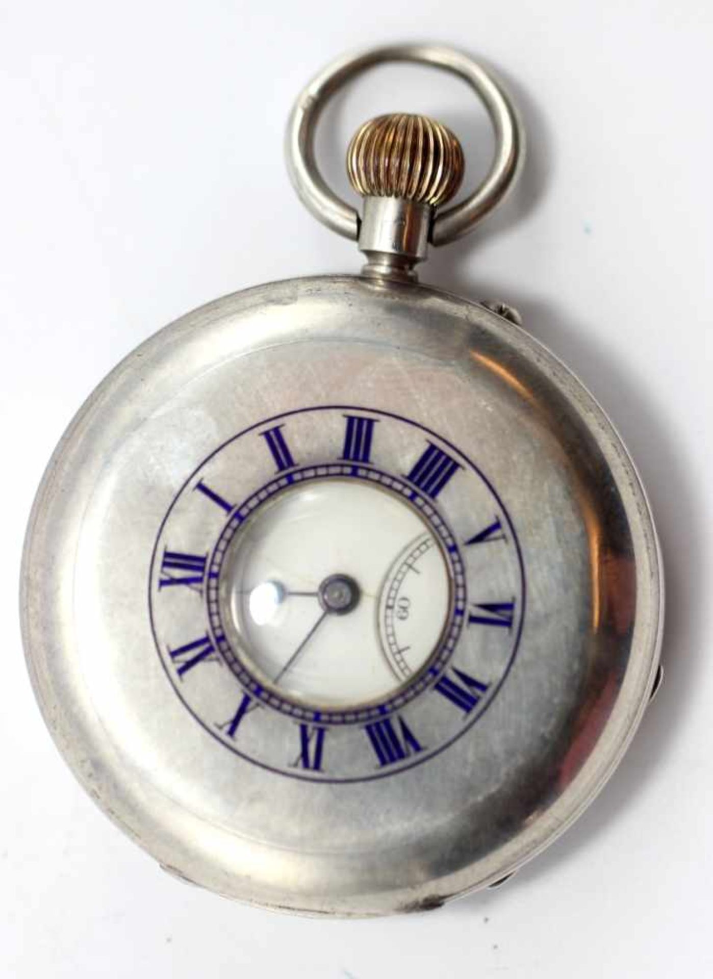 Silberne Sprungdeckel-Taschenuhr (sog. Halfhunter) Birmingham 1898, Sterling Silber gest.,