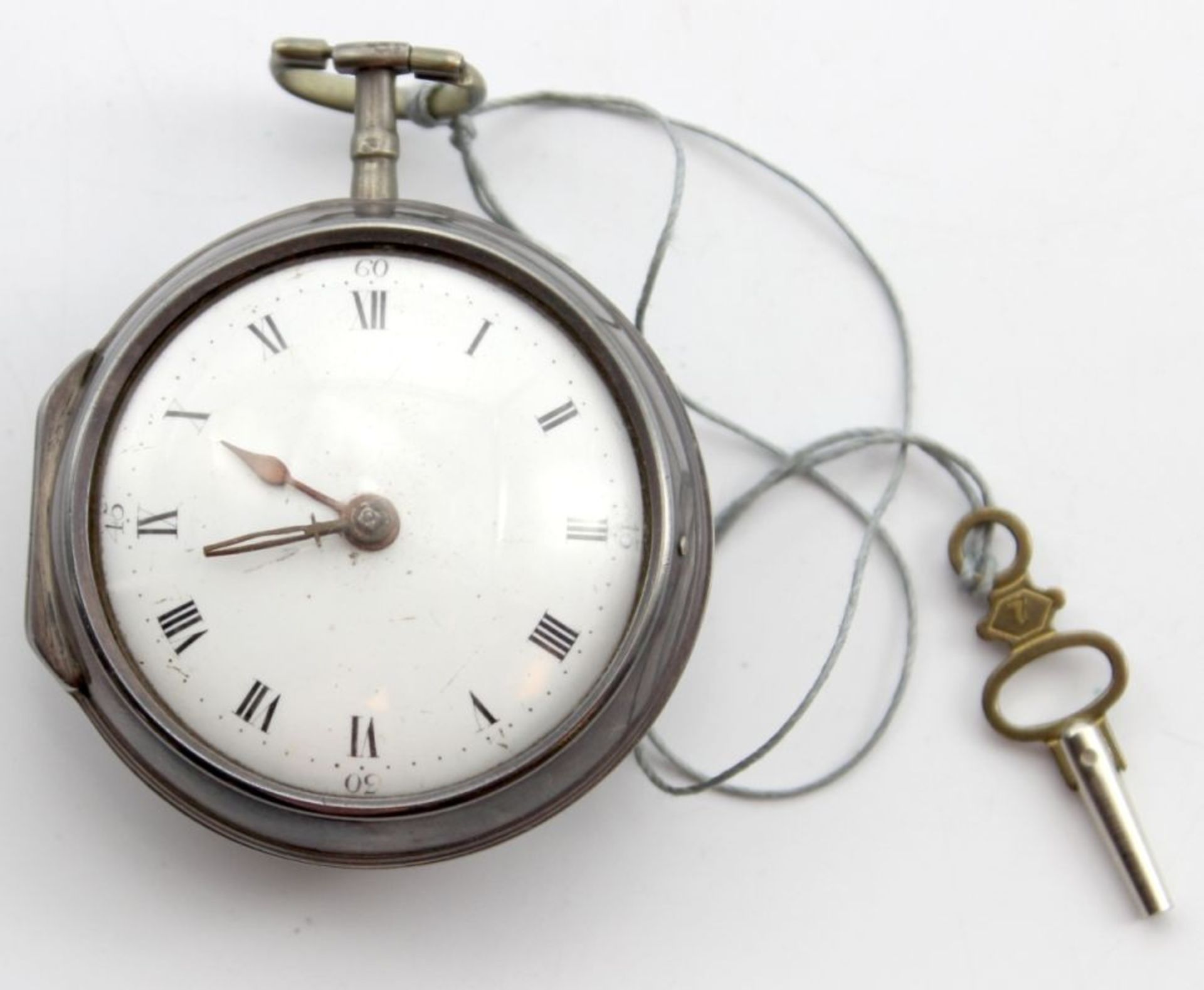 Silberne Spindeltaschenuhr - Marke JN Kelly - London 1792 Clock&Watch Maker by Temple Street in