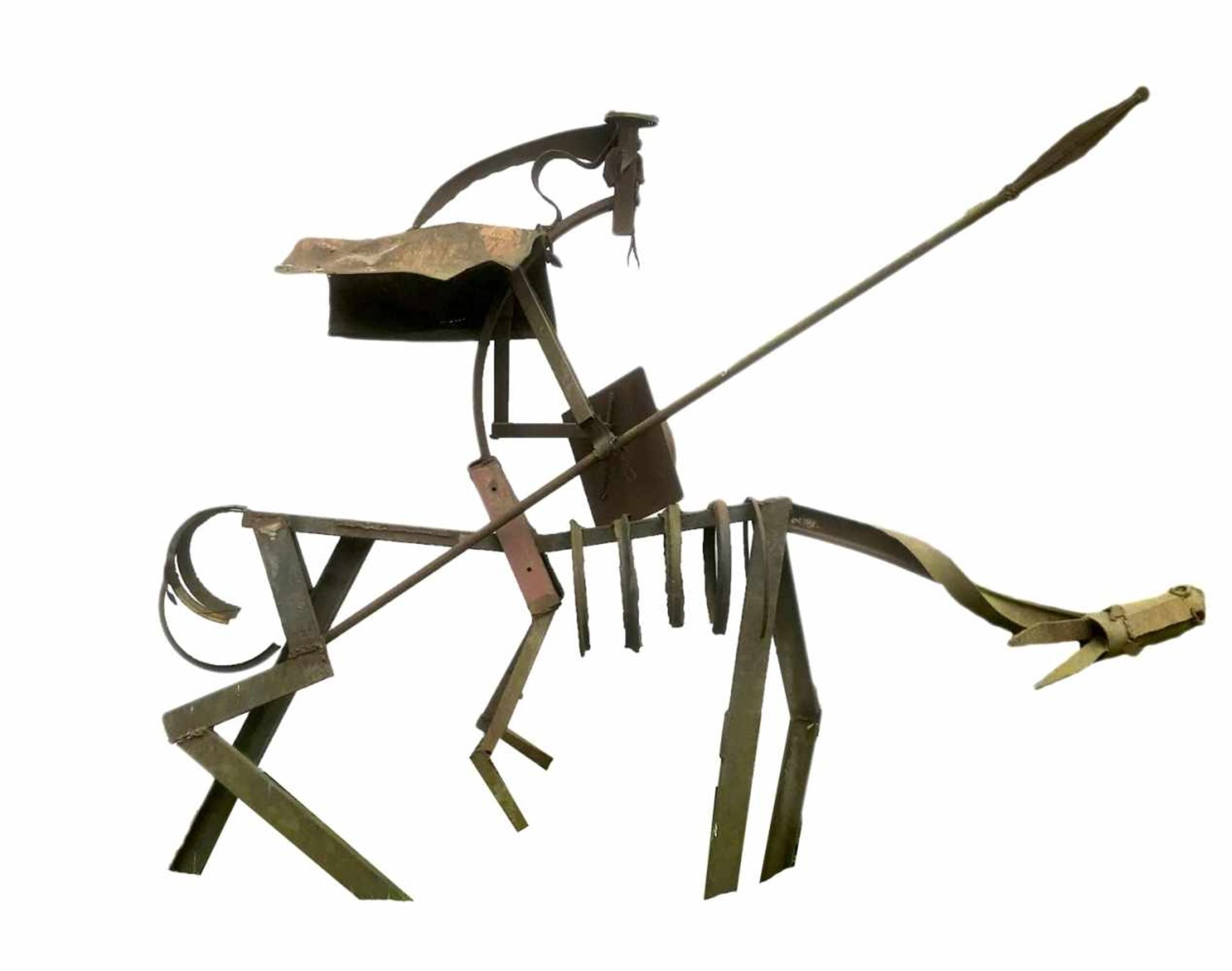 Große Skulptur - Karl Mader (1926 Englburg - 2004) "Don Quijote", signiert und datiert 2000, Metall,