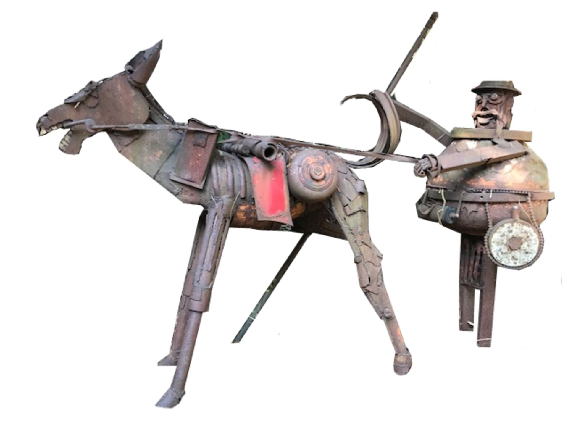 Große Skulptur - Karl Mader (1926 Englburg - 2004) "Sancho Panza", um 2000, Metall, Maße ca. 220x257