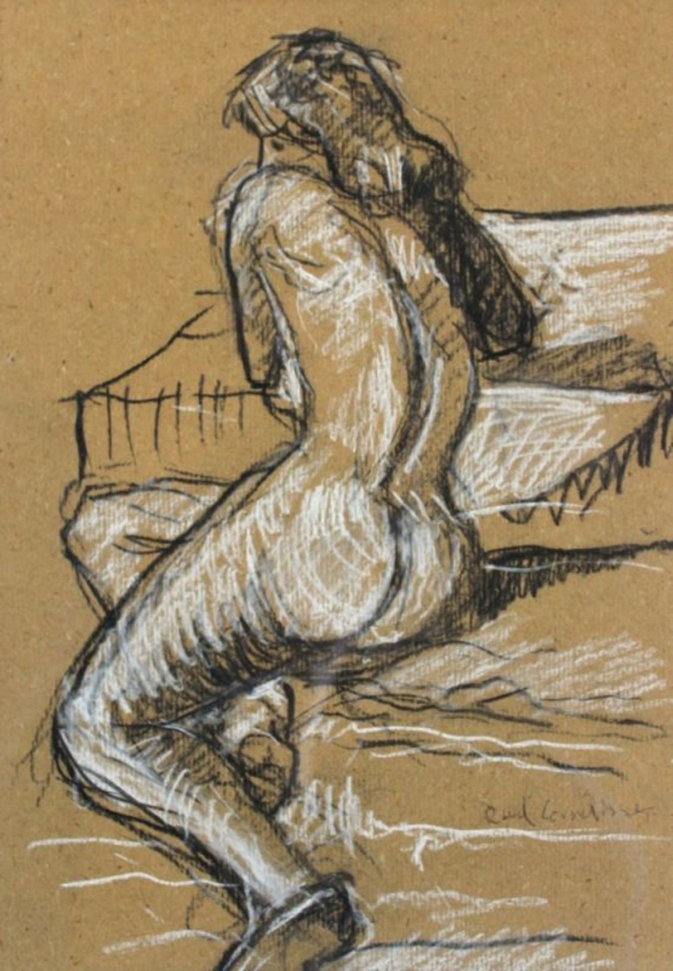Zeichnung - Ruud Cornelisse (1940) "Frauenakt", r.u. signiert, Kohle auf Papier, weiß gehöht, Maße