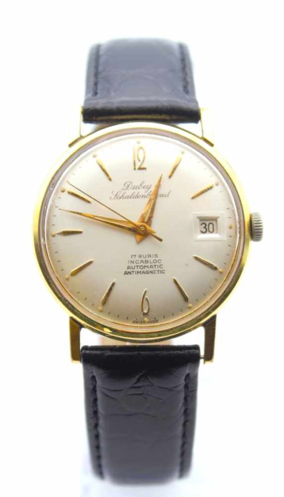Armbanduhr - Marke Dubey&Schaldenbrand silberfarbenes Zifferblatt mit gold. Stabindexen und