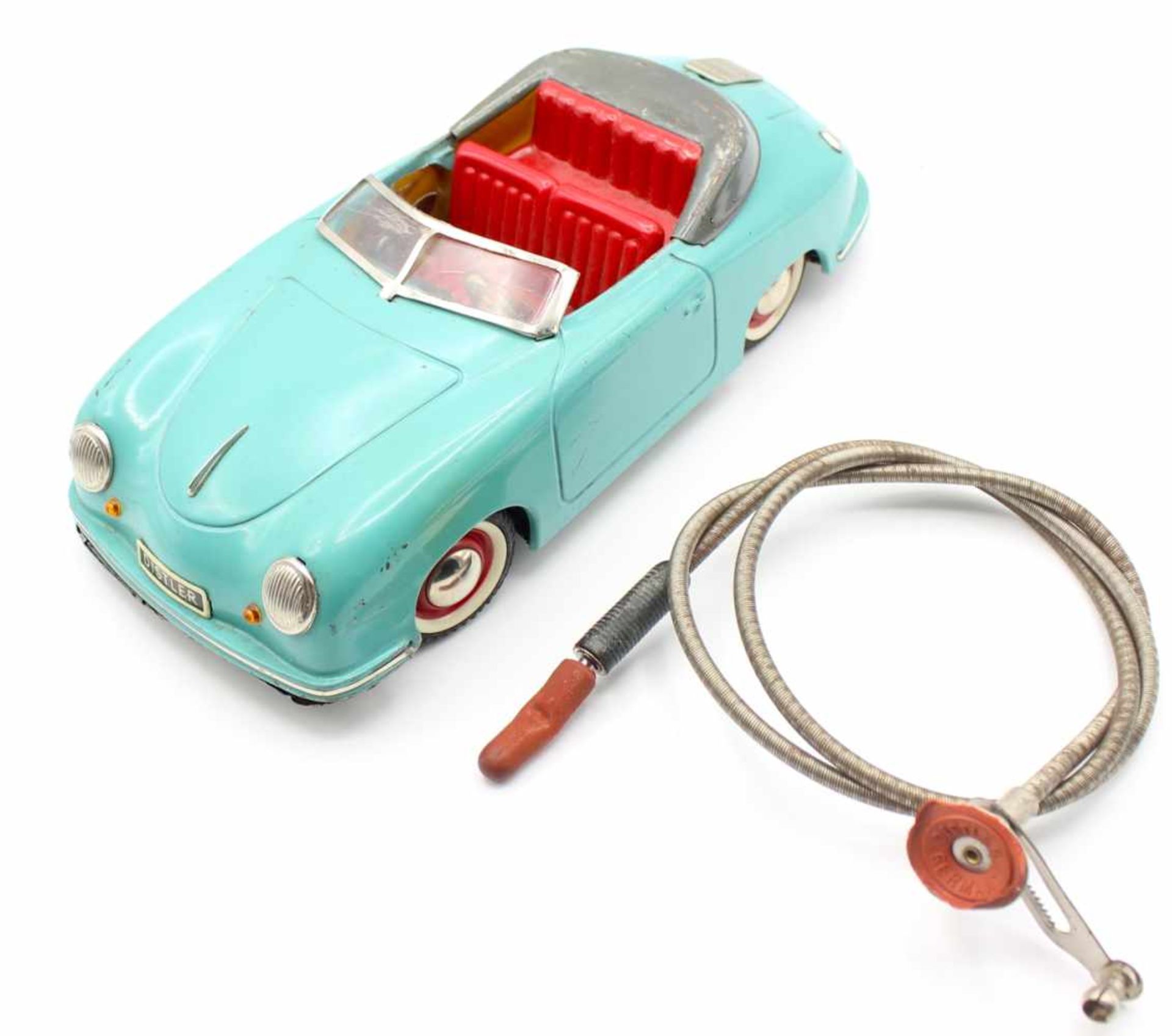 Altes Spielzeug Distler Porsche Electromatic 7500, Made in Western Germany, Startschlüssel mit