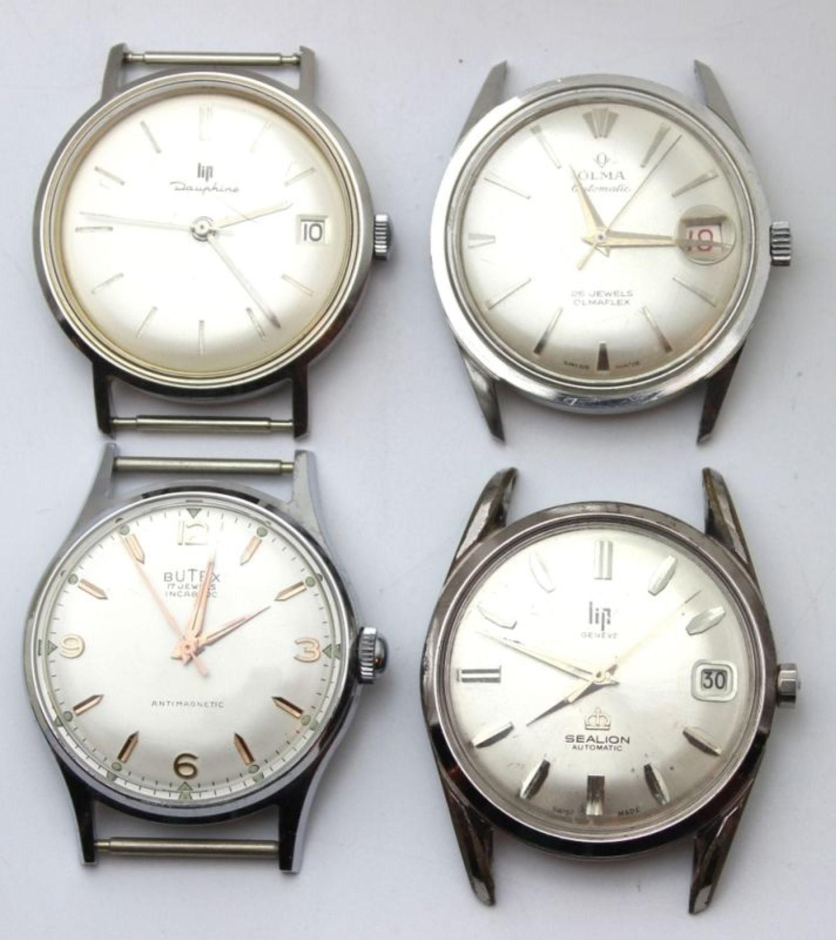 Lot Armbanduhren - Vintage 1.HAU, Marke Butex, Antimagnetique, 17 Jewels, Incabloc, mechanisches