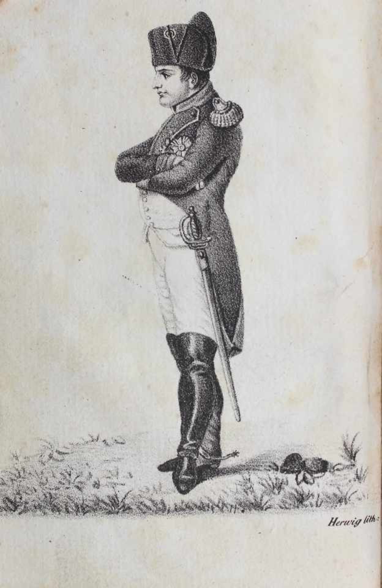 Buch aus dem 19.Jahrhundert "Geschichte Napoleons und der großen Armee im Jahre 1812", von dem