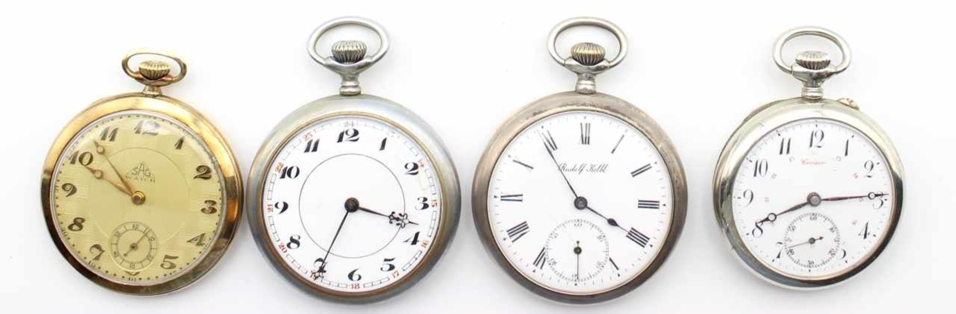 Lot Taschenuhren - 20.Jahrhundert 1. HTU, Marke SAG Watch, mechanisches Werk mit Ankerhemmung,