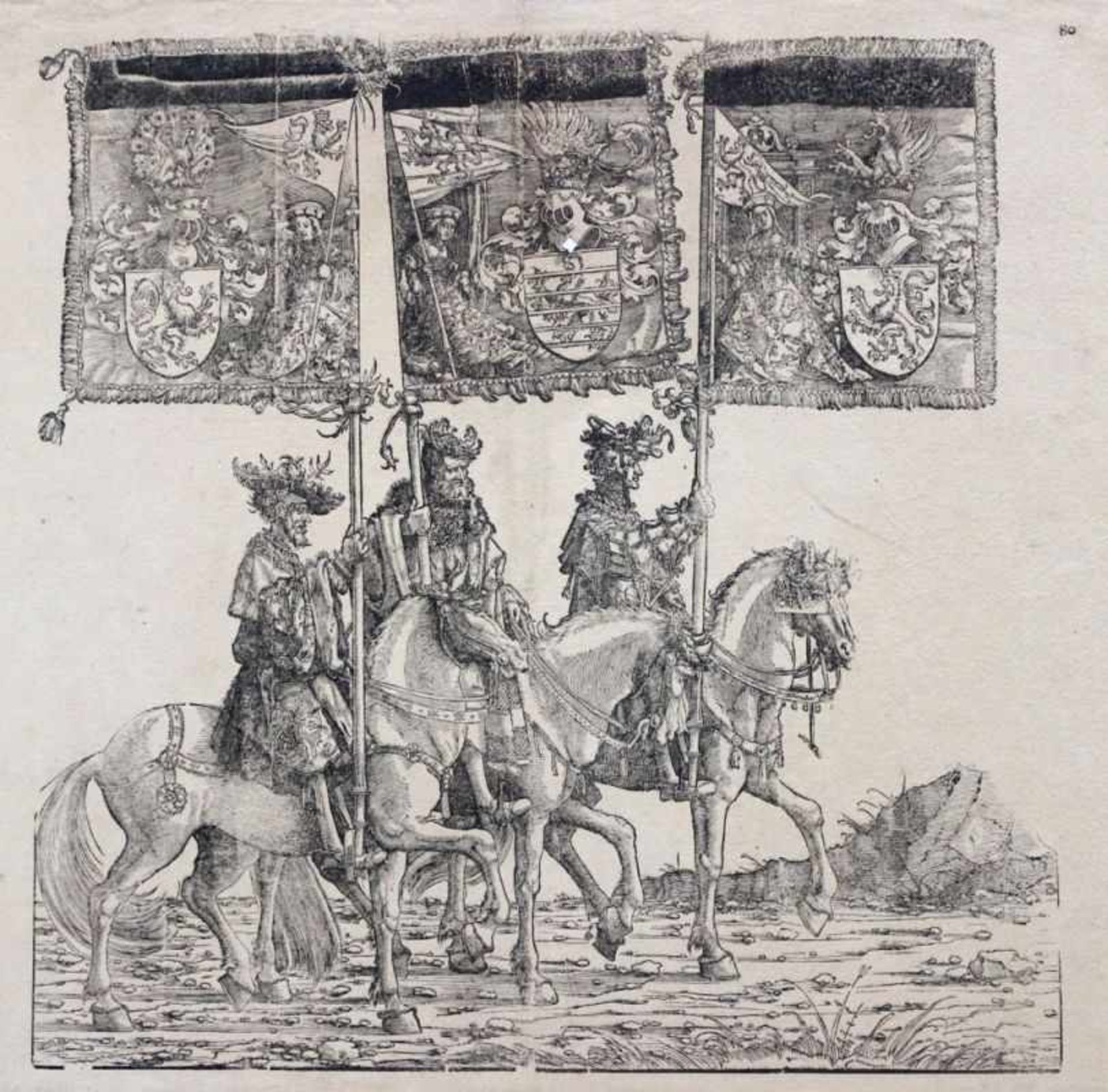 Holzschnitt - Albrecht Altdorfer (1480 Altdorf - 1538 Regensburg) "Triumphzug Kaiser Maximilians -