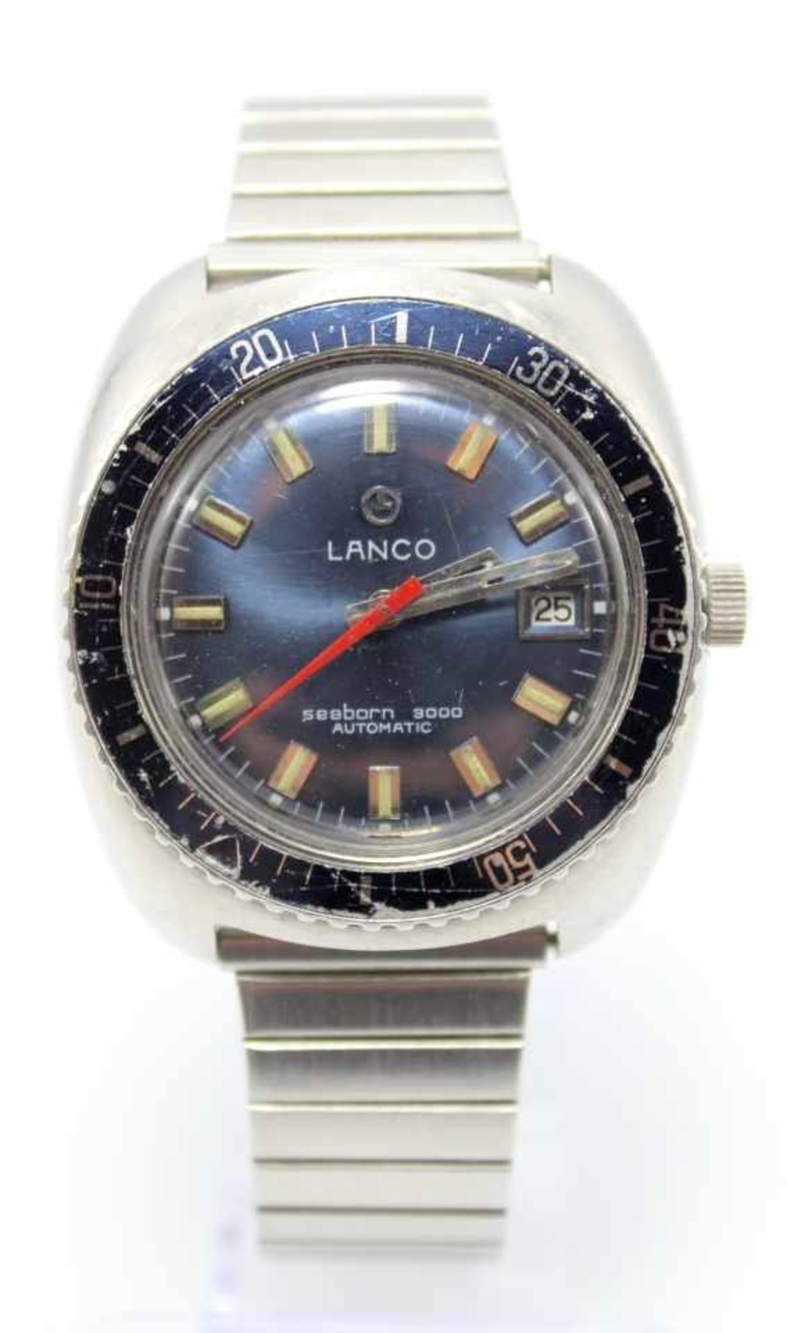 Armbanduhr - Marke Lanco Seaborn 3000, Automatic, Nr.53019-10, Swiss Made, Datumsanzeige, große