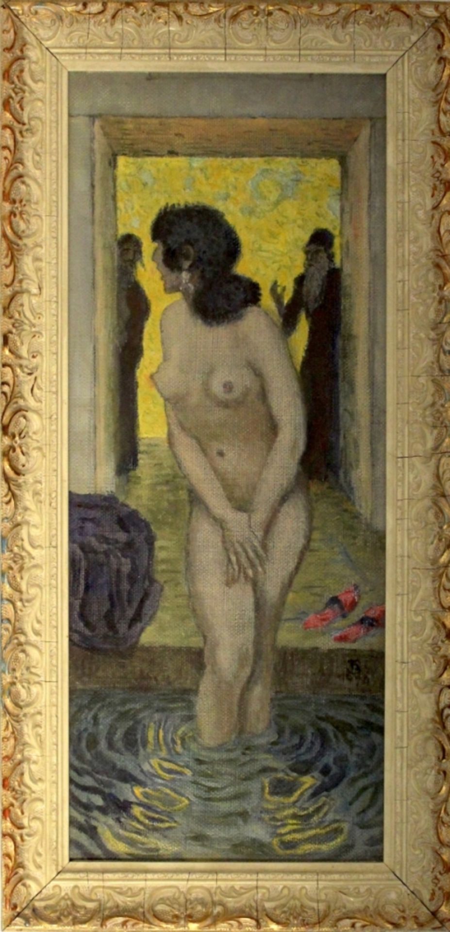 Gemälde - Monogrammist (XX.Jahrhundert) "Susanne im Bade", r.M. unleserlich monogrammiert und