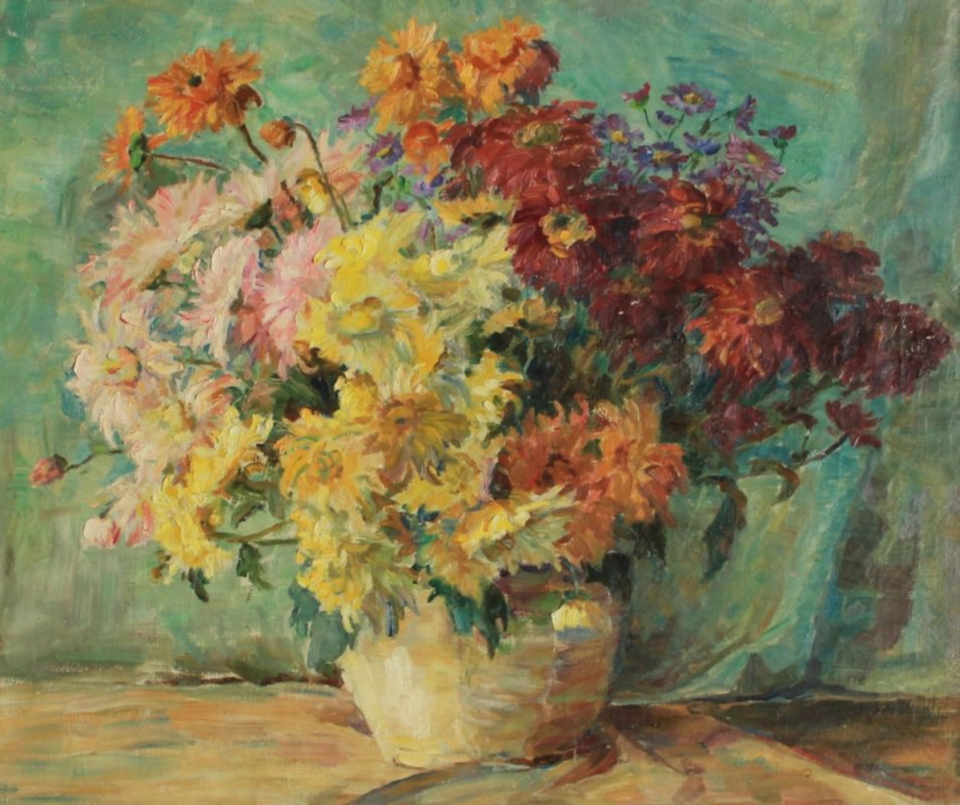 Elisabeth HAFERKORN (Leipzig 1886-1969) "Blumenstillleben", r.u. signiert, Öl auf Leinwand, Bildmaße