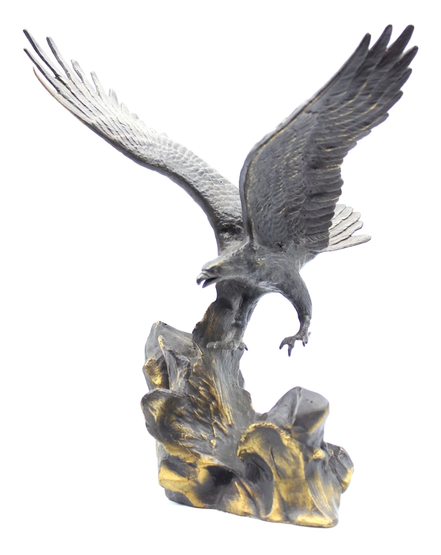 Figur - Ronald VAN RUYCKEVELT (1928 England) "Adler", Bronze, im Sockel signiert, Höhe ca. 25,5