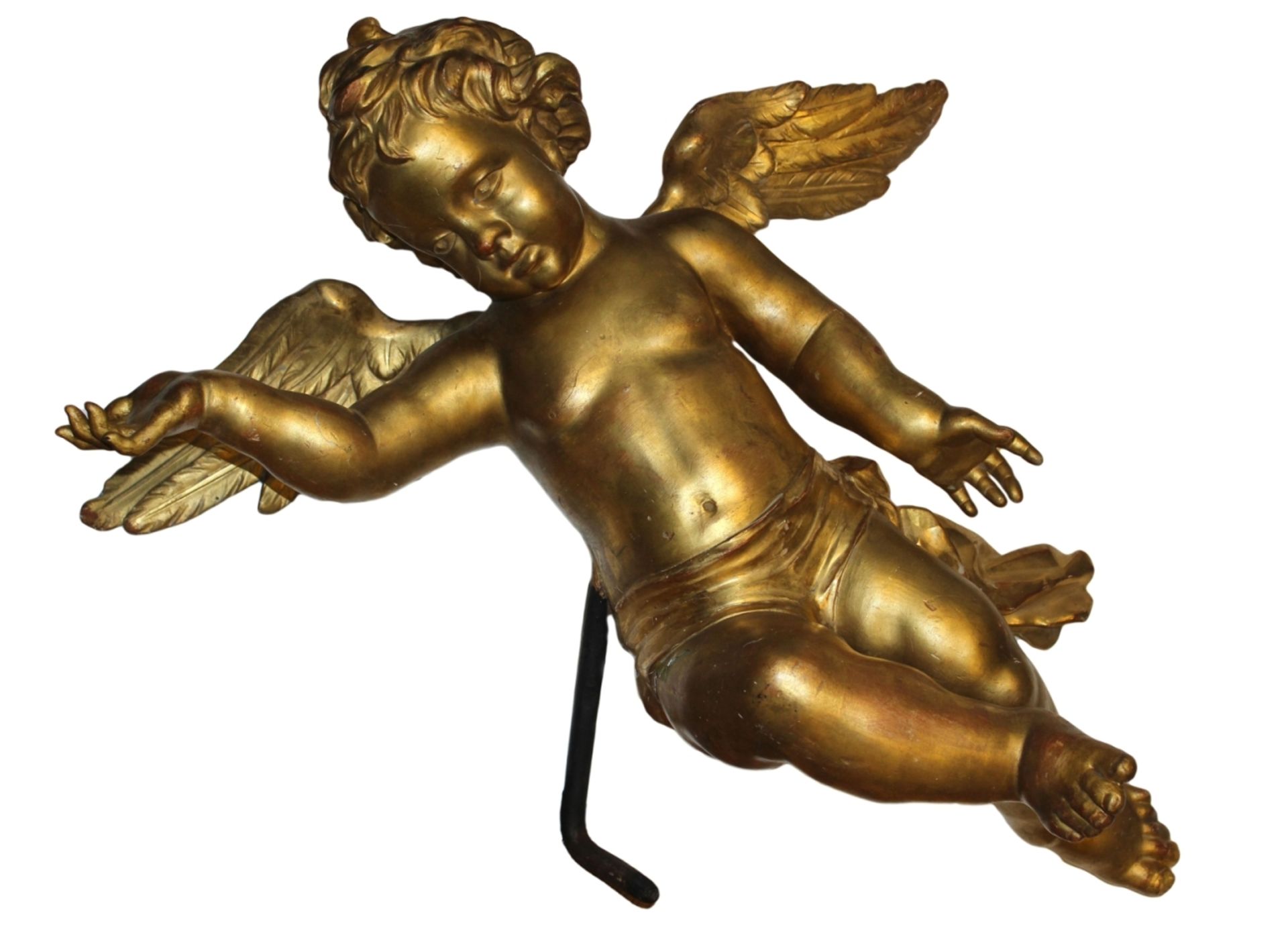 Skulptur - wohl Italien 18.Jahrhundert Holz geschnitzt, gefaßt und vergoldet, vollplastische