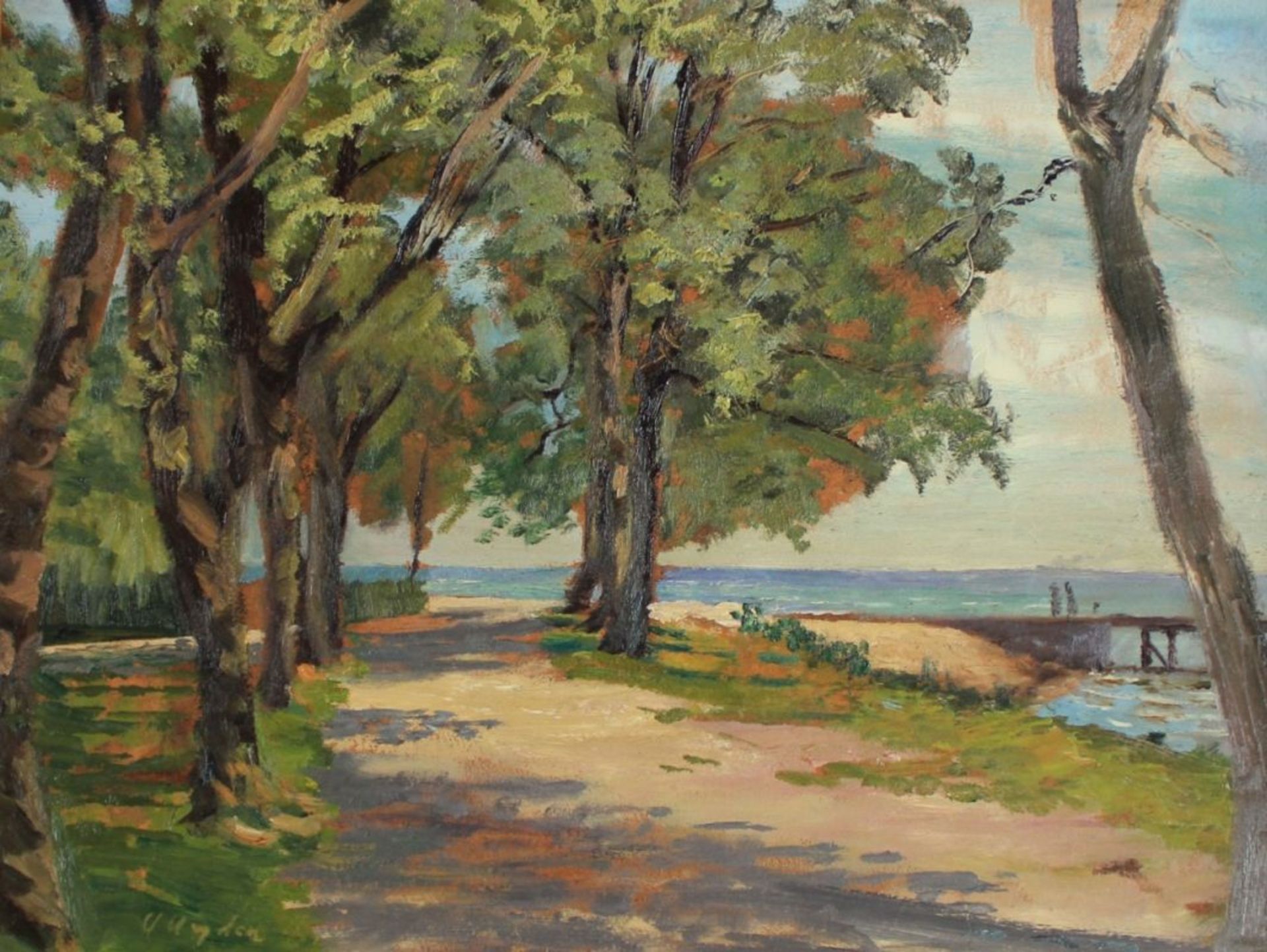 Gemälde - Christian HEYDEN (1854 Köln - 1939 Düsseldorf) "Bei Laboe an der Ostsee (Schleswig -