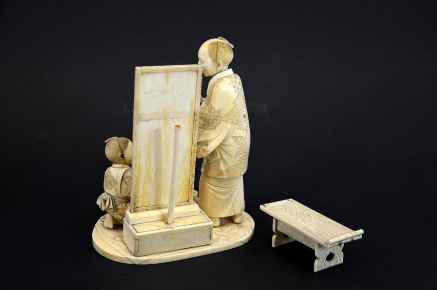 λ A 19th century Japanese carved ivory okimono, Meiji - Image 3 of 7