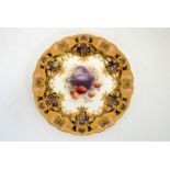 A Royal Worcester fruit painted cabinet plate, 1912
