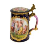 A Vienna style lidded tankard