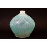 Rene Lalique, an opalescent glass Plumes vase