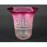 John Walsh Walsh, an tinted cranberry glass light shade