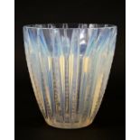 Rene Lalique, an opalescent Chamonix vase