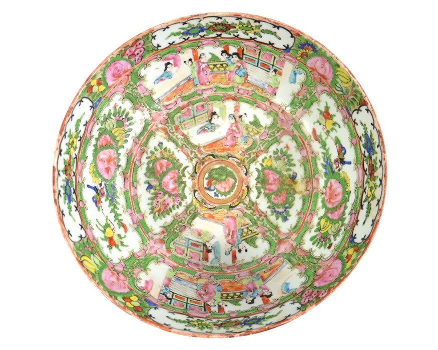 A large Chinese famille rose bowl, 19th century, Cantonese