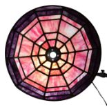 An American leaded and stained glass light shade