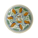 A late 16th or early 17th century Dutch maiolica dish, circa 1600