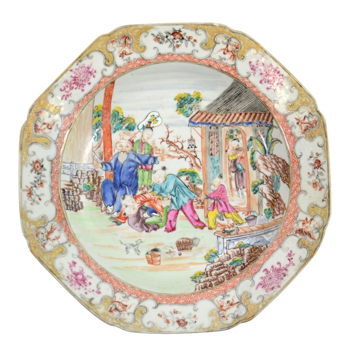 A Chinese famille rose dish, Qianlong, circa 1750