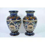 Florence Barlow for Doulton Lambeth, a pair of stoneware vases,