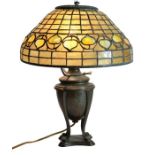 After Tiffany Studios, an Acorn table lamp