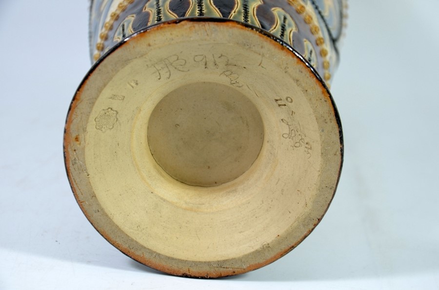 Frank Butler for Doulton Lambeth, a stoneware vase, circa 1882 - Image 5 of 5