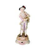 Continental Meissen style figure of a poacher, probably Paris