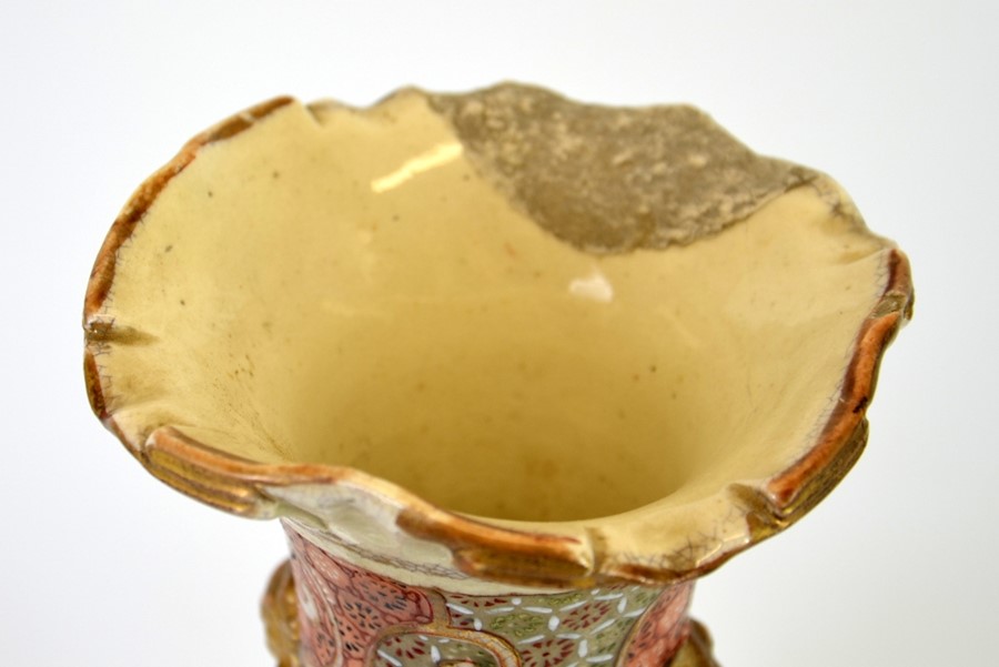 A Japanese Satsuma vase, Meiji, angled baluster form - Image 5 of 6