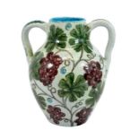 William De Morgan, a Persian decorated twin handled vase