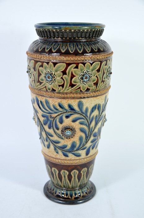 Frank Butler for Doulton Lambeth, a stoneware vase, circa 1882