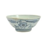 A Chinese blue and white bowl, probably Tek Sing cargo