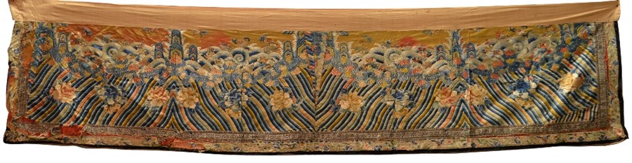 An 18th or early 19th century Chinese silk embroidered robe band