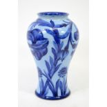 William Moorcroft, a blue on blue Spanish vase