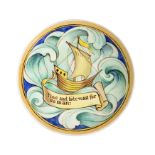 A Minton Arts and Crafts galleon plate