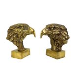 A pair of cast gilt bookends