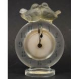 Rene Lalique, an Antoinette glass clock