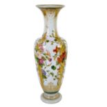 Jean Francois Robert (attributed) for Baccarat, a large enamelled white opaline glass vase